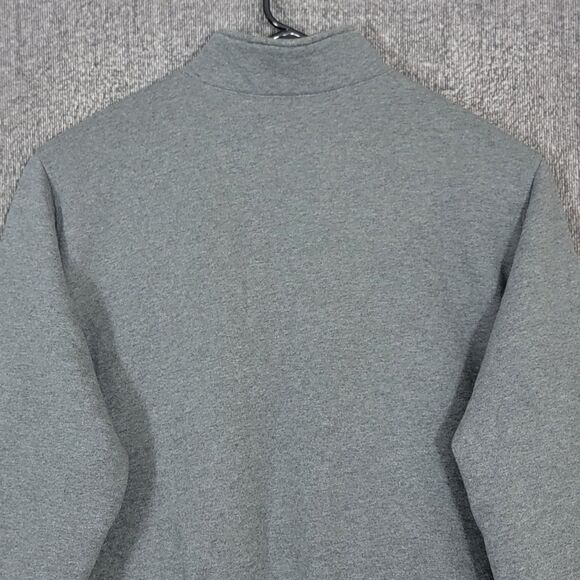 LL Bean Katahdin Iron Works Jacket Mens L Gray Sherpa Lined Full Zip Sweatshirt - Picture 10 of 14